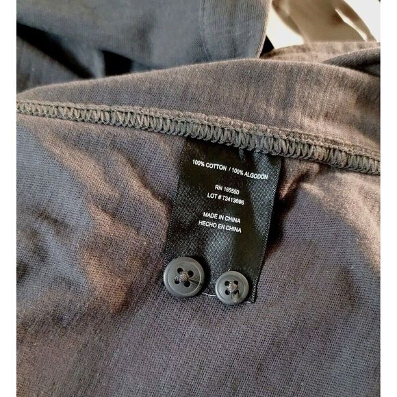 32 Degrees Mens Long Sleeve Soft Knit 100% Cotton Button-Up Shirt Stretch Gray M - Picture 5 of 5